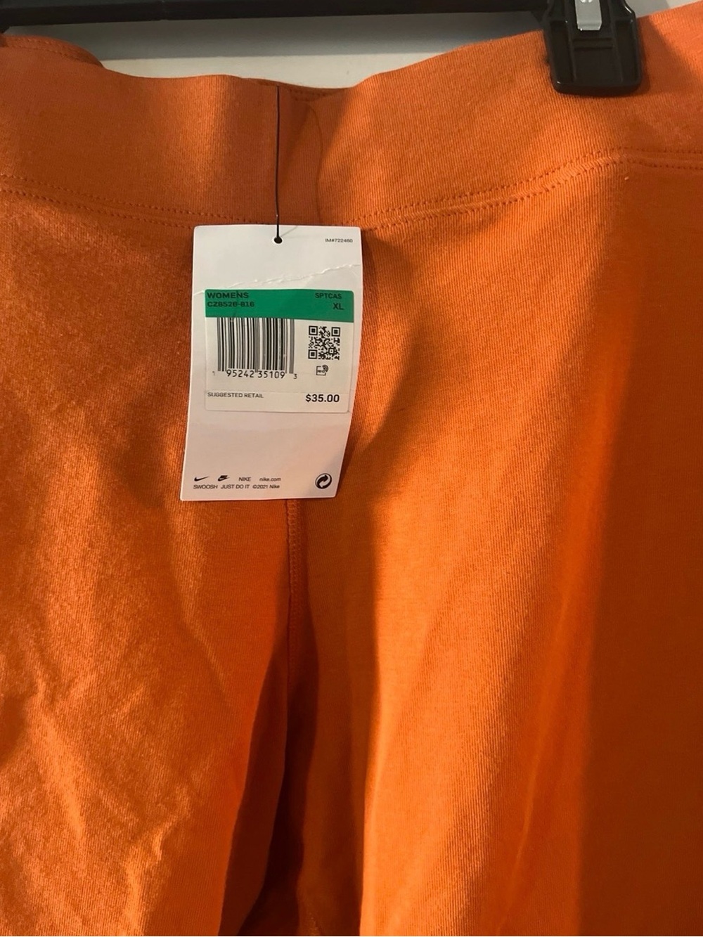 Nike Women’s Bike Shorts in Orange and Sage Green - Picture 5 of 8